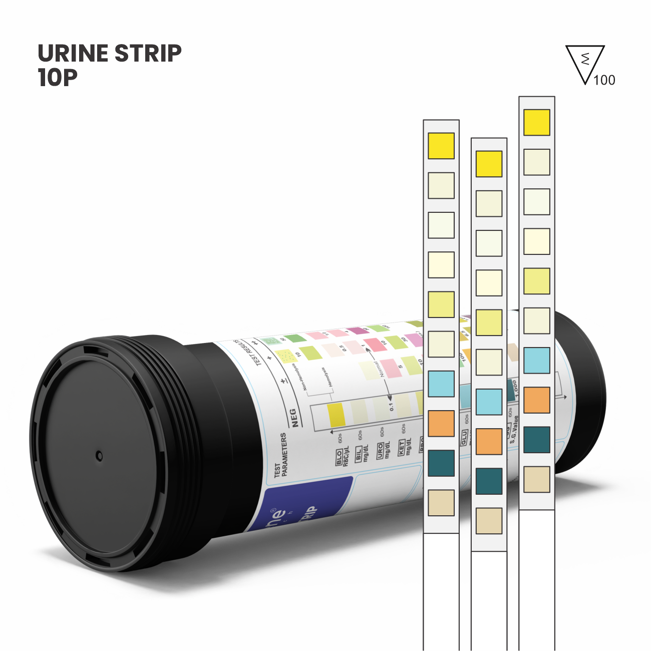 Labgene 10P Urinalysis Strips 100 Strips Per Bottle