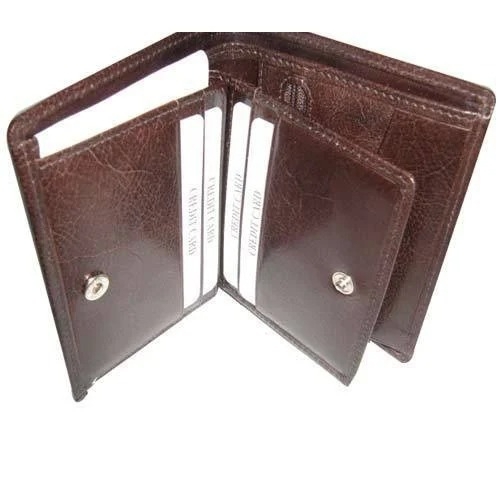 Mens Billfold Id Leather Wallet