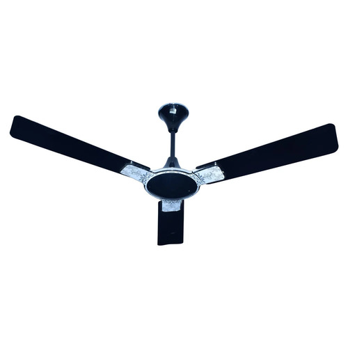 48 Inch Gloria Art Black Ceiling Fan - Material: Aluminum