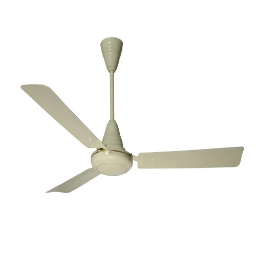 48 Inch Racer Ivory Ceiling Fan - Material: Aluminum