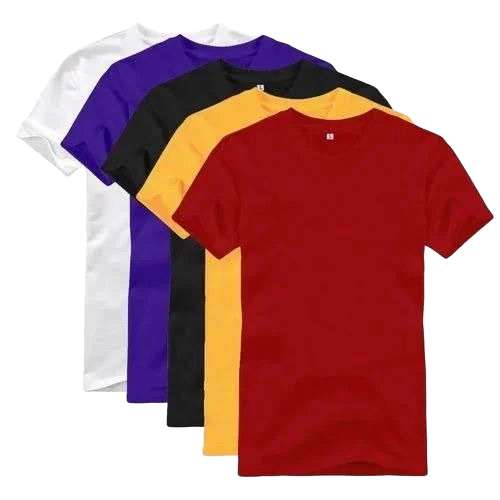 Men Cotton Plain T Shirt