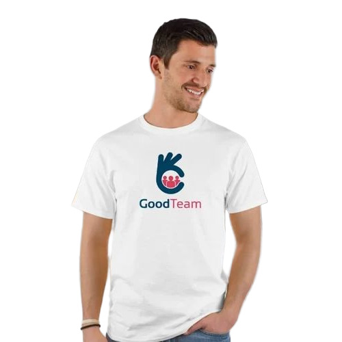 Men White Print T-Shirt