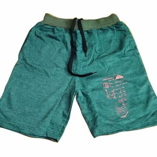 Mens Green Printed Shorts