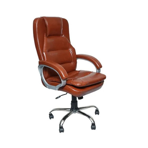 Polished Leather Office Chair