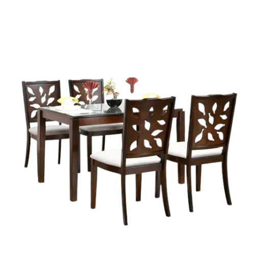 Teak Wood 4 Seater Dining Set