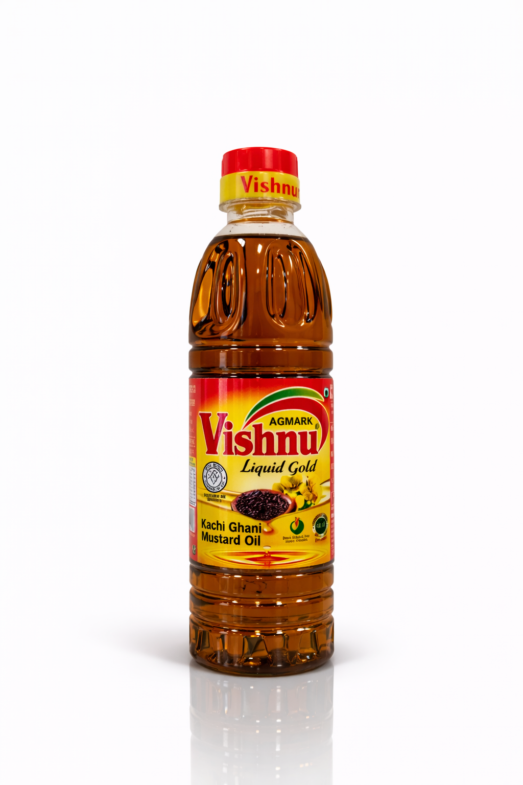 Vishnu Kachi Ghani Mustard Oil 500Ml - Cultivation Type: Organic