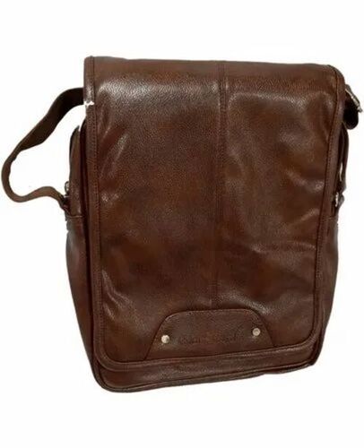 Men Dark Brown Leather Side Bags