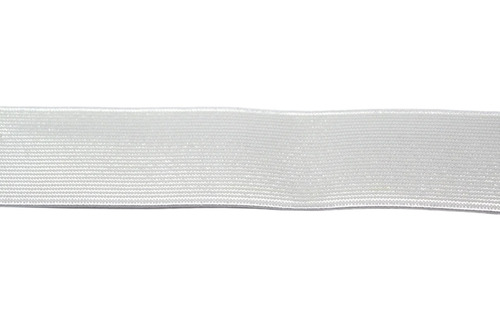 25M Woven Elastic Tape - Color: White