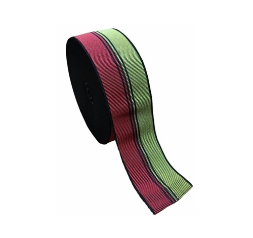 65Mm Thick Polyester Elastic Tapes - Color: Green & Red