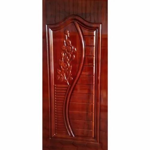 Floral Hinged Designer Wooden Door
