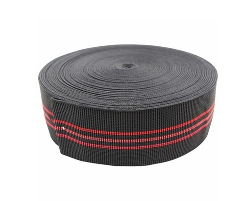 Polyester Elastic Tapes - Color: Black Red