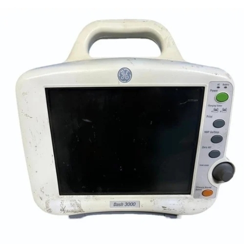 Refurbished GE Dash 3000 Patient Monitor - ABS Material, Standard Size, White Color | Digital Display, Automatic Function, 220 Volt, 1 Year Warranty