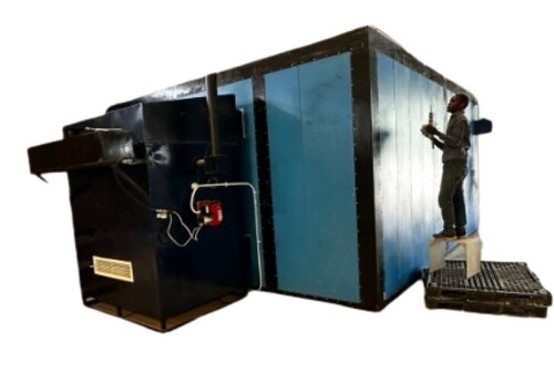 Wood Kiln Drying - Color: Blue