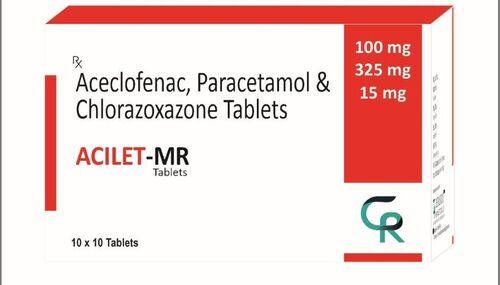 Acilet-Mr (Aceclofenac 100mg,Paracetamol 325mg ,Chlorazoxazone 250mg)