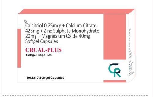 Calcitriol 0.25mcg + Calcium Citrate 425mg + Zinc Sulphate Monohydrate 20mg + Magnesium Oxide 40mg