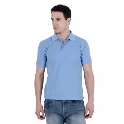 Mens Poly Cotton Plain Corporate T Shirt