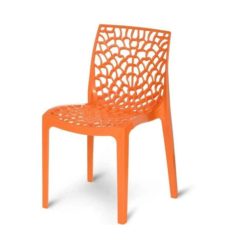 Orange Plastic Armless Chair