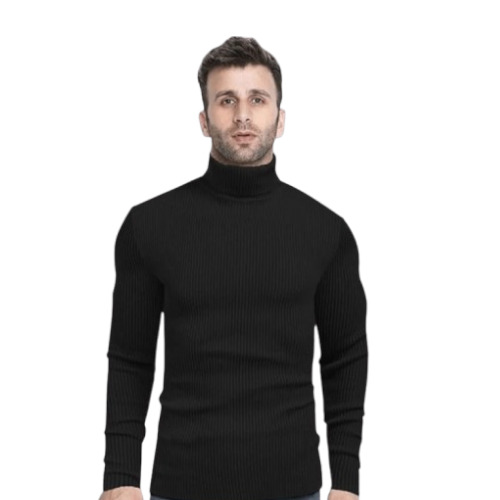 High Neck Black Colour Mens T Shirts