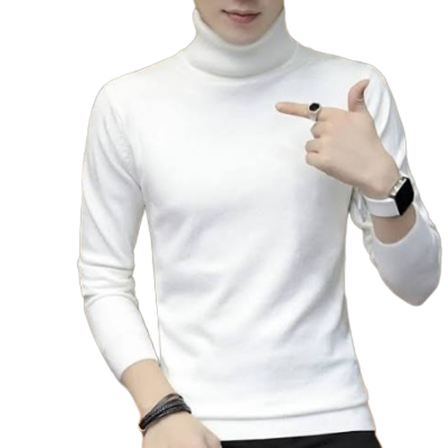 White High Neck T Shirts for Men and Women