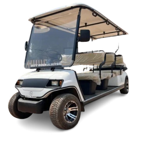 Eight Seater Electric Golf Cart - Color: Multicolor (White And Black)
