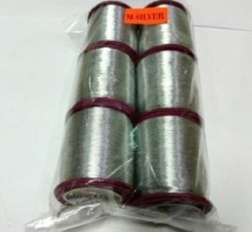 Silver Cotton Zari Threads