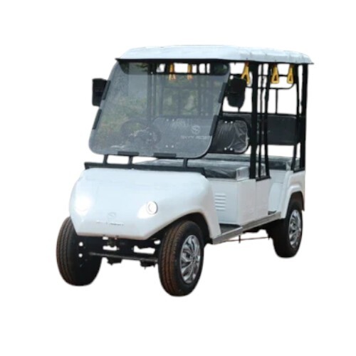 White Electric Golf Cart - Capacity: 6 Seater