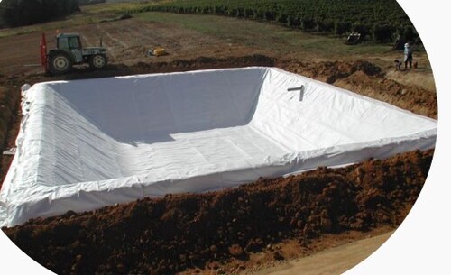 Geotextile 120 Gsm - White Plain Texture, Lightweight Tear Resistant Fabric