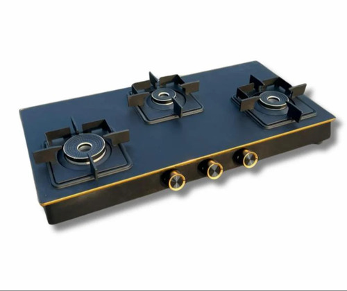 Kitchenmate Three Burner Glass Top Gas Stove