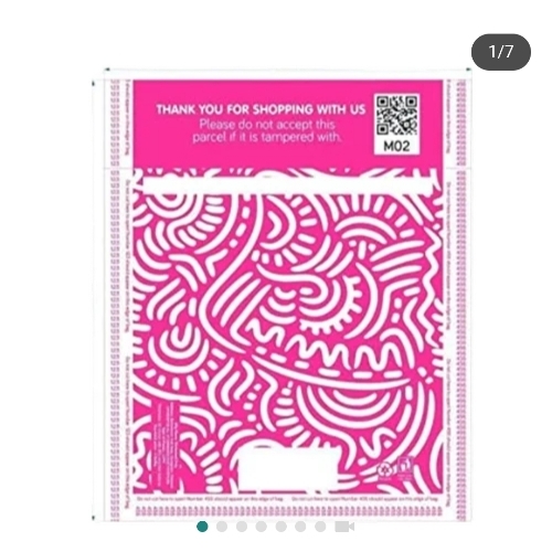 Pink Paper Courier Bags