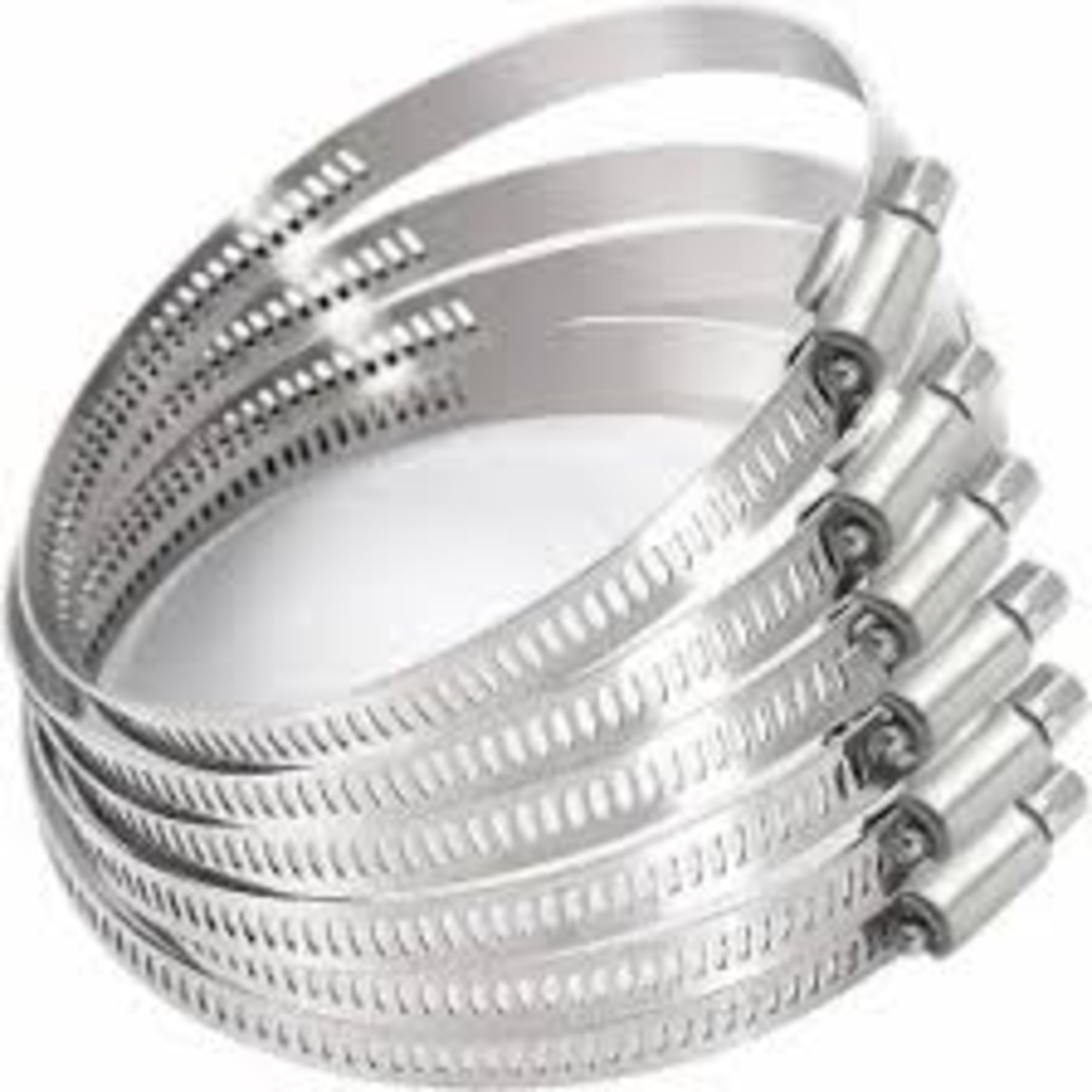 Stainless Steel Hose Clamps - Color: Gray