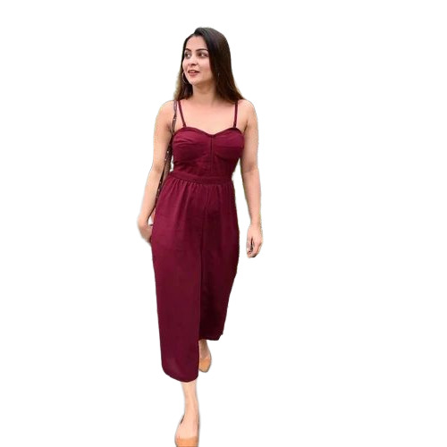 Ladies Maroon Jumpsuits