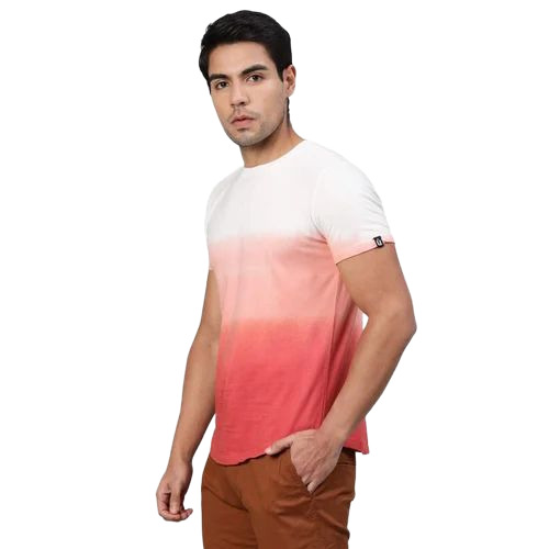 Men White Cotton T Shirt