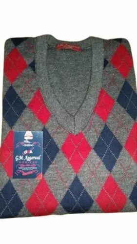 Mens Printed Woolen Sweater