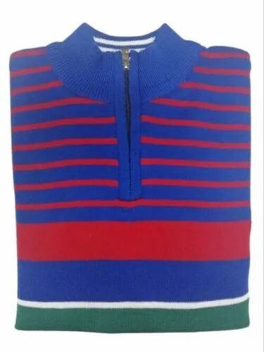 Mens Woolen Zipper Neck Sweater