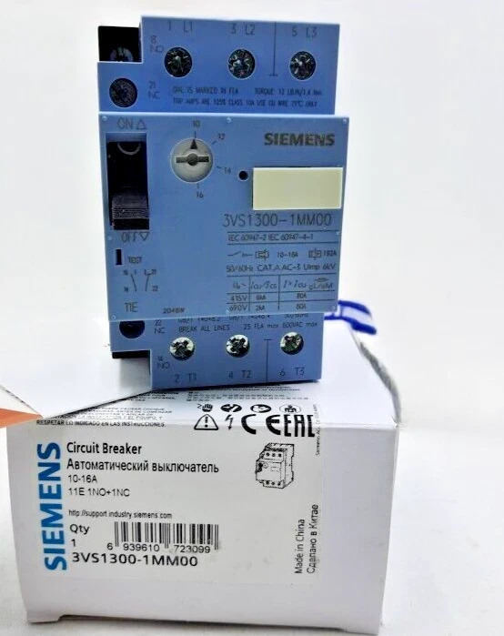 Siemens 3VS1300-1MM00 Circuit breaker 10-16A for motor protection