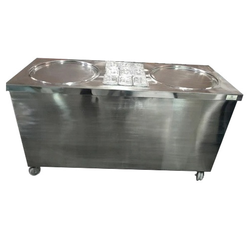 Double Pan Ice Cream Roll Machine