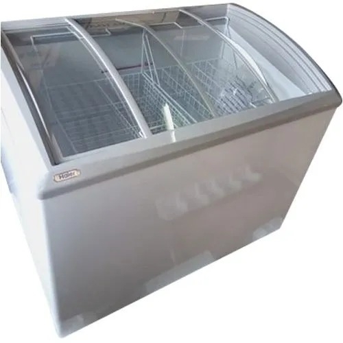 Glass Top Deep Freezer - Color: Gray