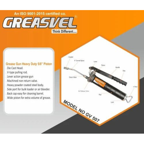 Gv 507 Lever Grease Gun - Capacity: 500Cc