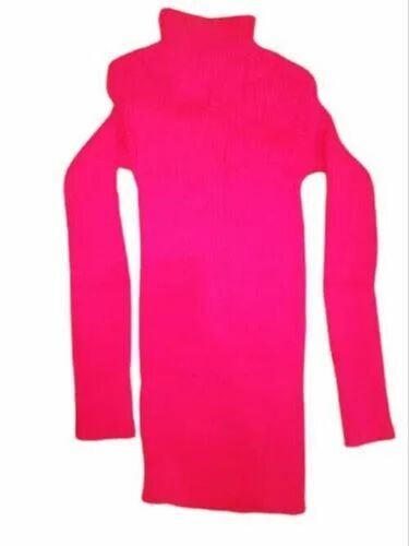Ladies Woolen High Neck Sweater