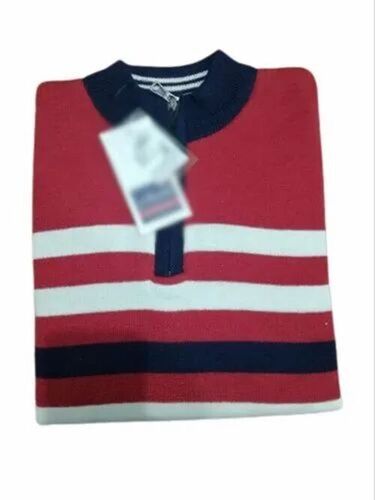 Mens Red Full Sleeves Sweaters