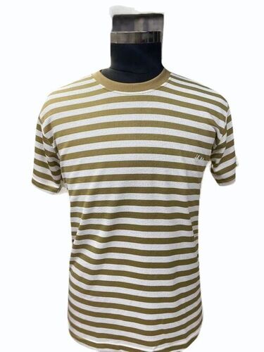 Mens Striped Round Neck T Shirt By C K Garments