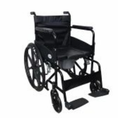 Powdered Coated Commode Wheelchair