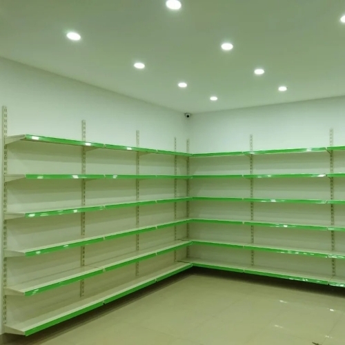 Supermarket Display Racks - Color: Green & White