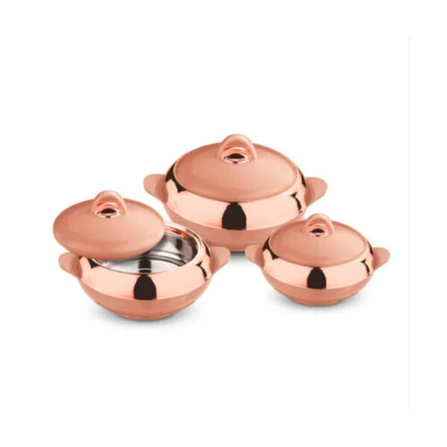 Asian Lotus Chrome Non Deluxe Insulated Casserole Set