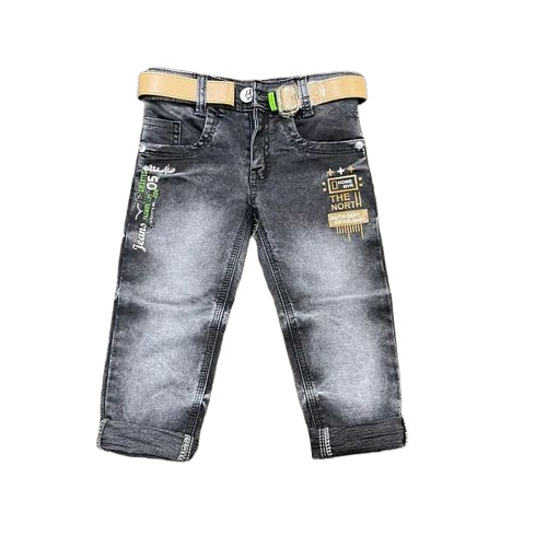 Dark Grey Kids Denim Jeans