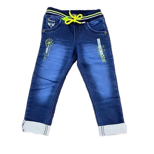 Kids Blue Cotton Jeans