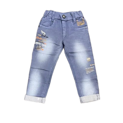 Kids Printed Denim Jeans