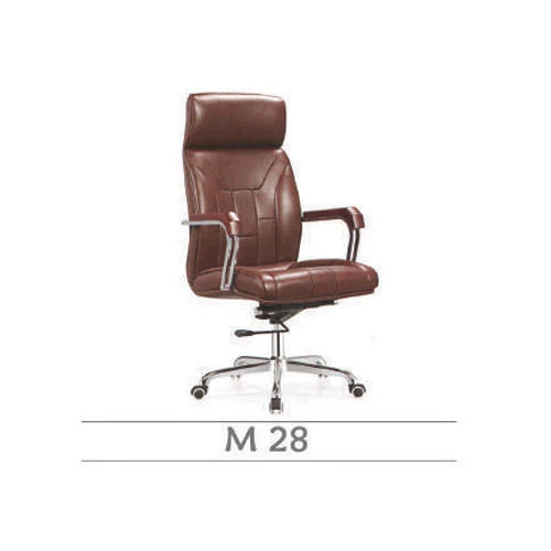 M-28 Black Leather Office Chair