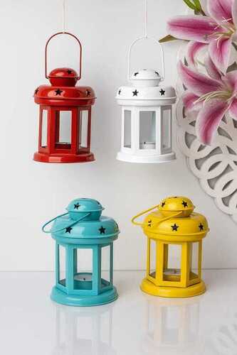 Global Decorative Metal Hanging Lantern Lamps - Color: Golden