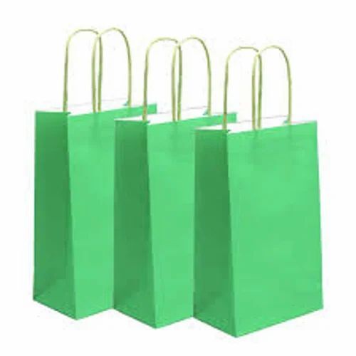 3 Kg Green Paper Shopping Bags